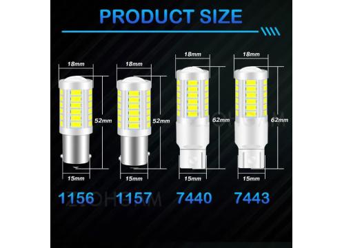 product image for LED indicator light bulbs x2. 1156 or 7440. 12v