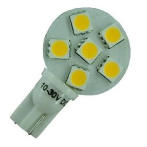 image of T10 6 LED bulb 8-30v 