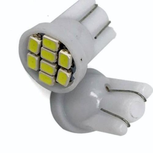 image of T10 8 LED's - 2x bulbs