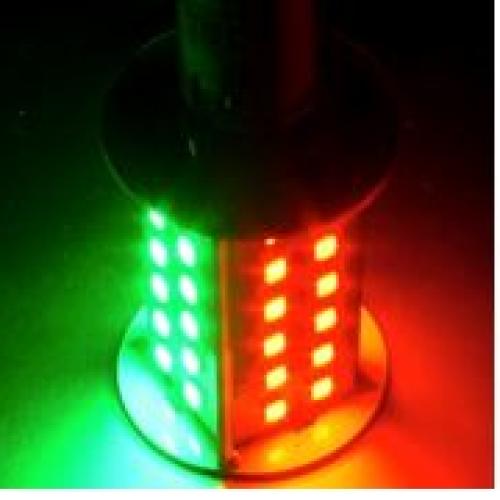 image of Bi colour LED navigational light bulb. 8-30v