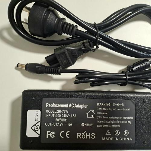 image of 12v DC power supply 6A 72W