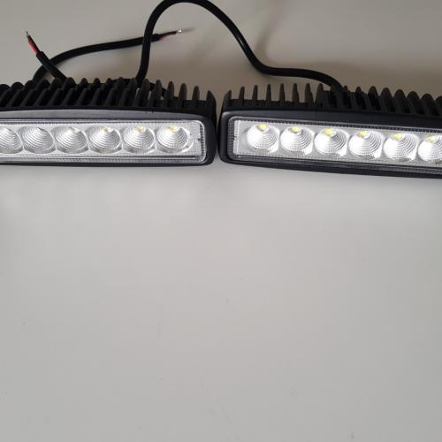 image of 18W LED light bar 12-24v waterproof - 2pce - 