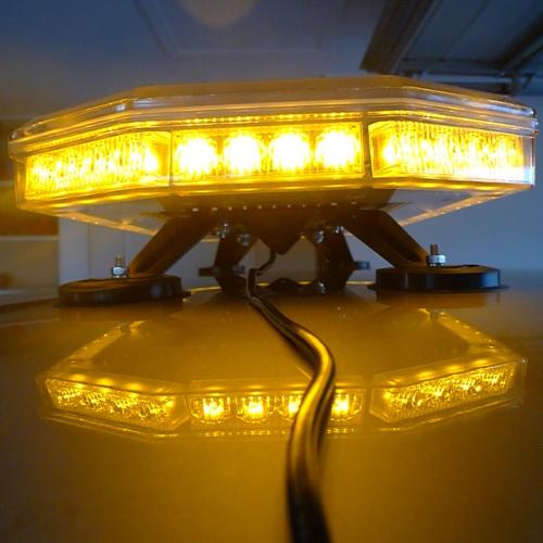 image of LED flashing amber roof beacon light 168w 9-30v 